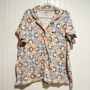 Vera Bradley Floral Cotton Pajama Set Plus Size 2X